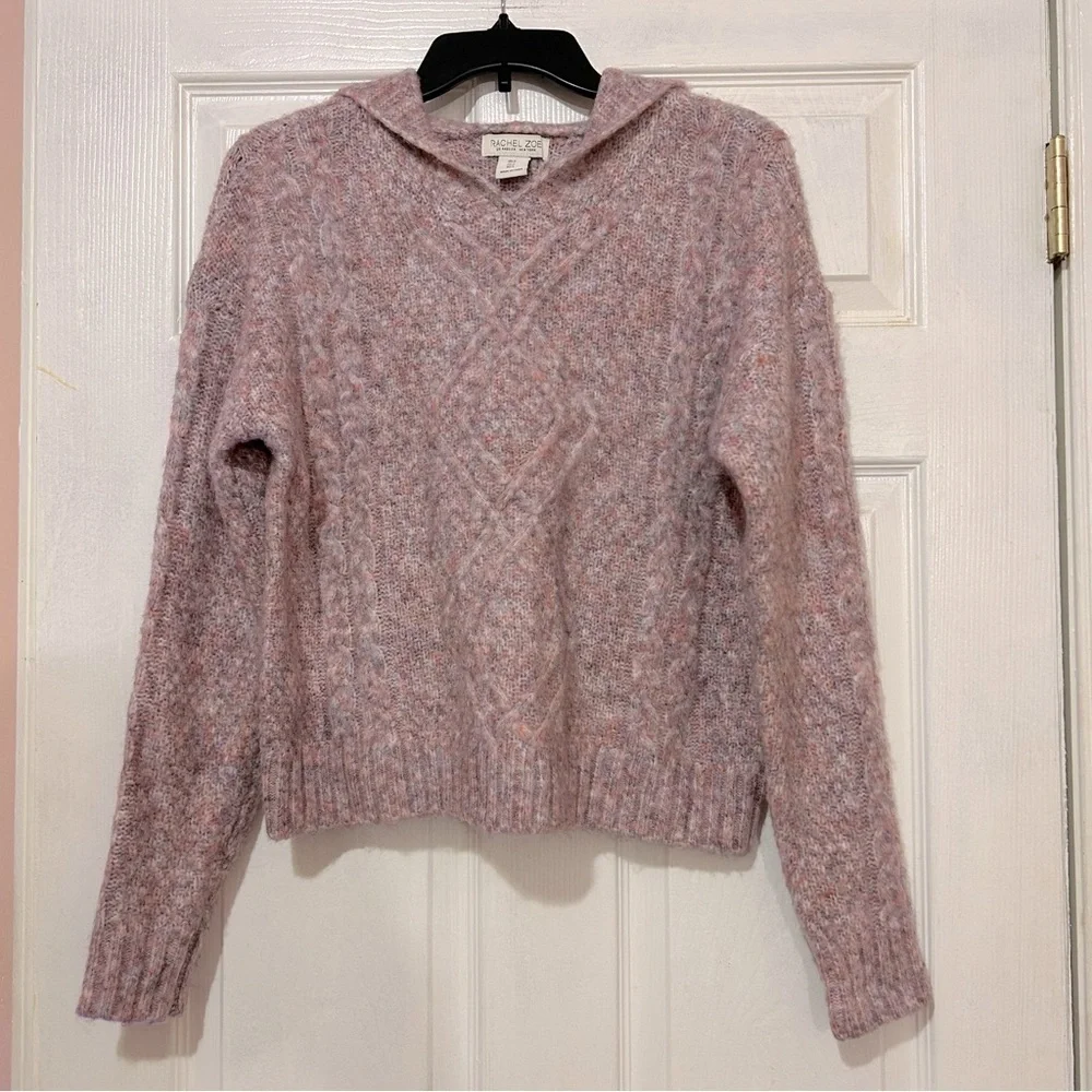 Rachel Zoe Sweater Long Sleeve Hoodie Women’s Pink Size Small